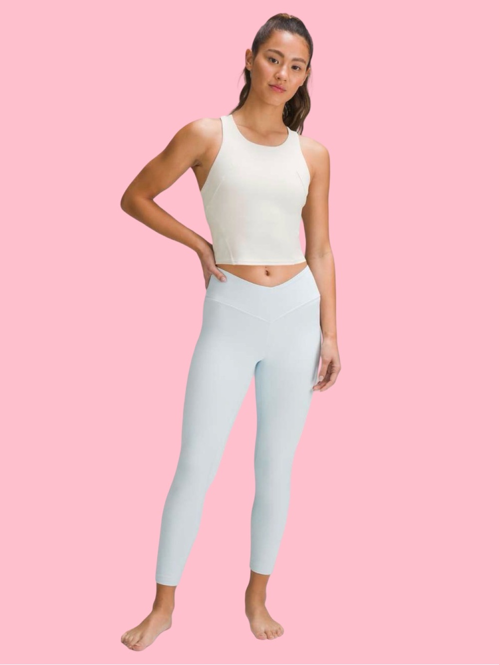 Lululemon Align V-Waist Front Pant 25" Powder Blue Nulu Leggings Size 0